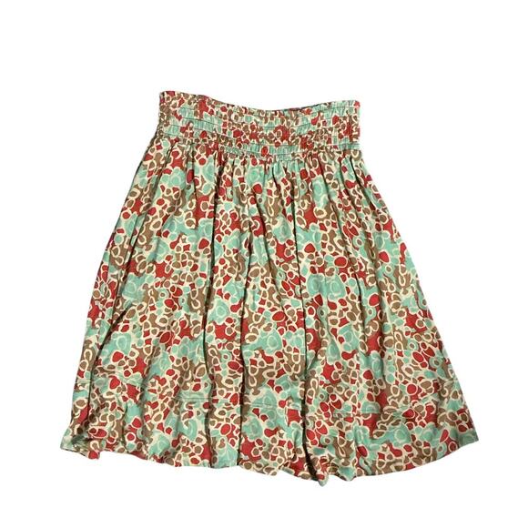 Diane von Furstenberg Silk Skirt 6 Floral Print Elastic Waist Pockets Boho - Picture 4 of 10